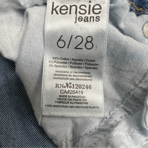 Kensie High Rise Slim Jeans Size 6 - Picture 5 of 5